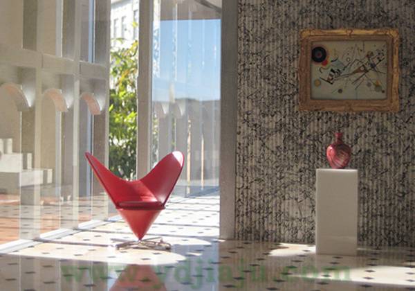 心型椅子(Verner Panton Heart Shaped Cone Chair)場(chǎng)景圖片2