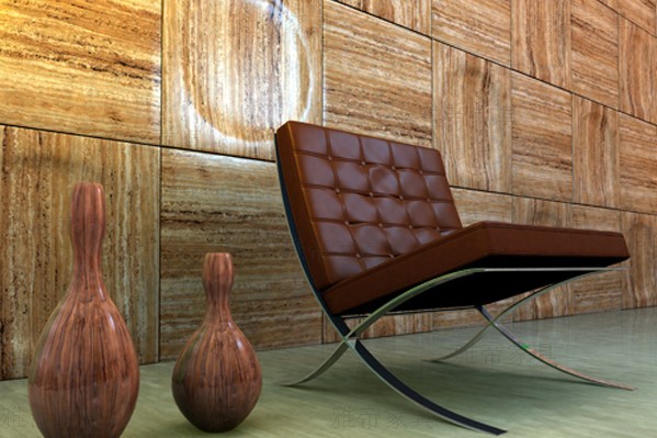 青皮巴塞羅那椅（Barcelona Chair In Aniline Leathe)