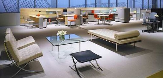 現(xiàn)代辦公室  巴塞羅那椅可以有