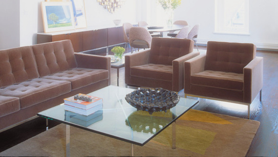 不銹鋼真皮沙發(fā) Florence Knoll Sofa