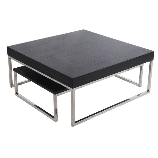 長方形實(shí)木咖啡桌